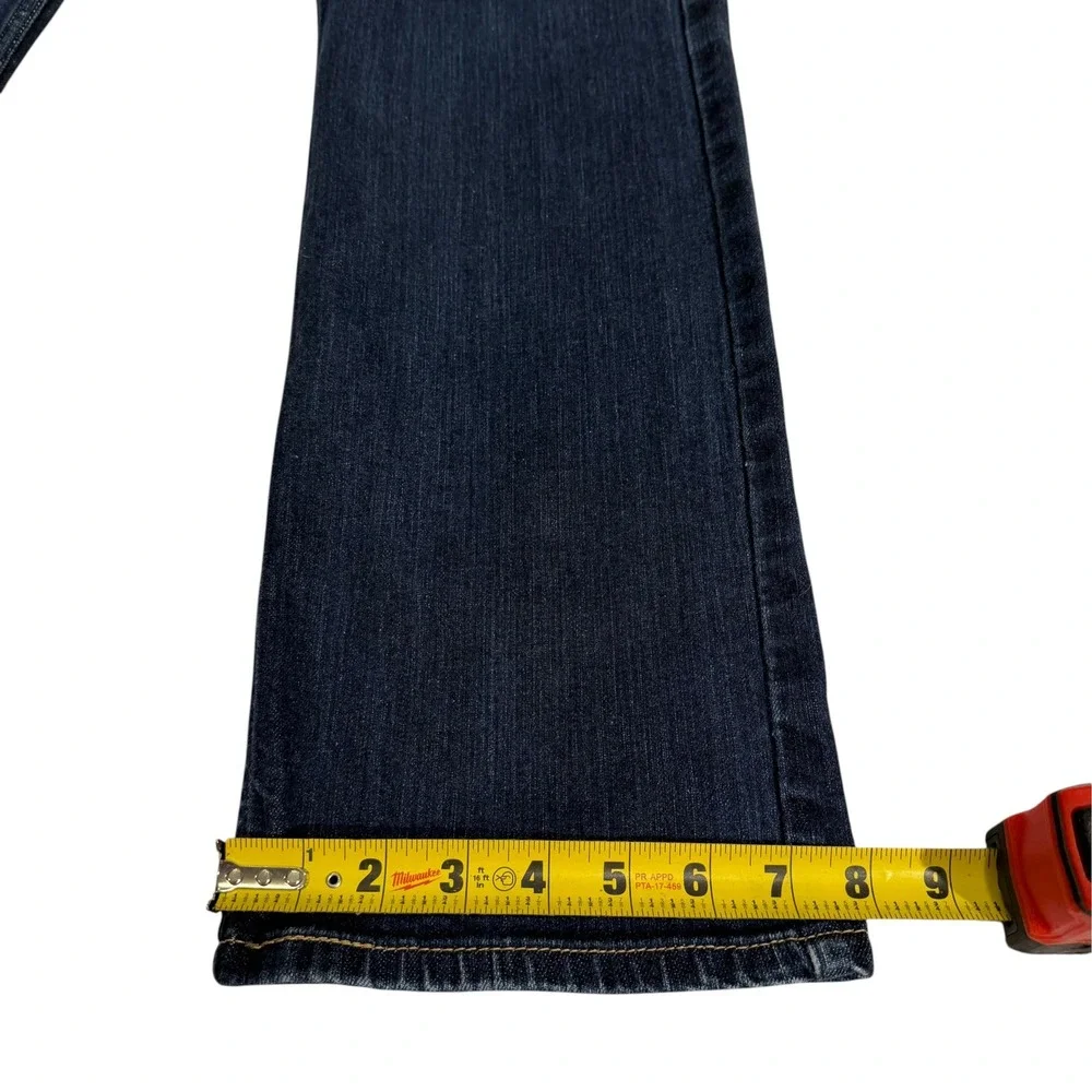 Levis Straight Fit Dark Wash Denim Stretch Jeans Mens 32x30 Indigo Blue No Tag